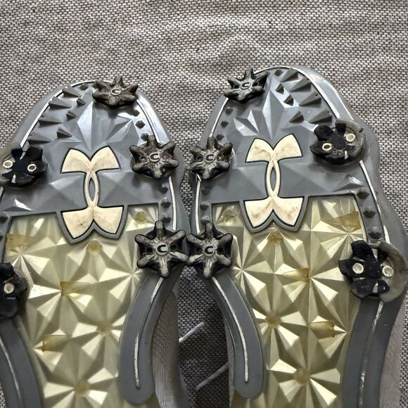 Under Armour UA Spieth 2 Gore-Tex Golf Shoes Size 11.5 White Gray Blue Mens - Picture 7 of 9